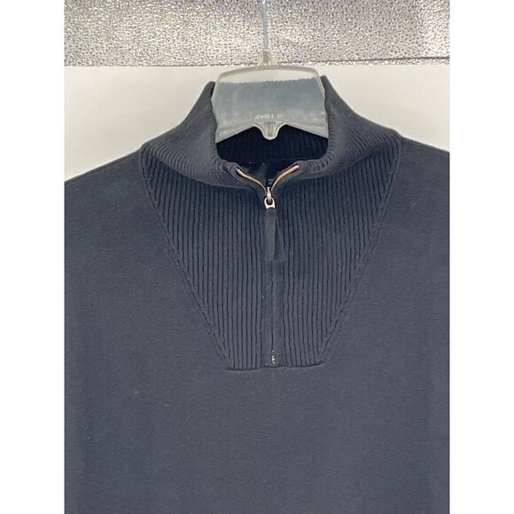 360Cashmere Women's Black Quarter-Zip Sweater Dress Small Pockets Long Sleeve - Picture 7 of 9